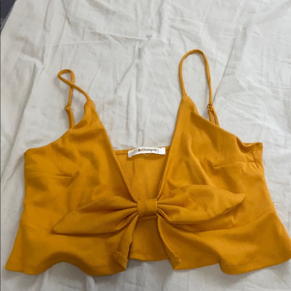 MUSTARD YELLOW CROP TOP